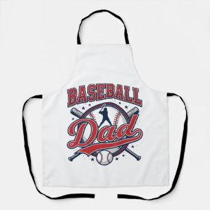 Vintage Baseball Dad Shirt Design_1 Apron