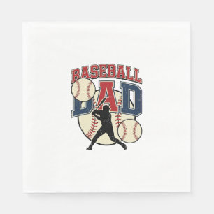 Vintage Baseball Dad Shirt Design_1 Napkin