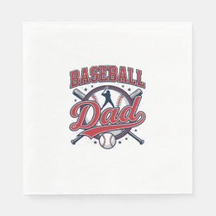 Vintage Baseball Dad Shirt Design_1 Napkin