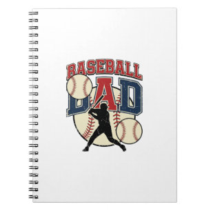 Vintage Baseball Dad Shirt Design_1 Notebook