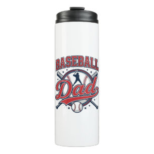 Vintage Baseball Dad Shirt Design_1 Thermal Tumbler