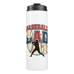 Vintage Baseball Dad Shirt Design_1 Thermal Tumbler