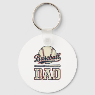 Vintage Baseball Dad Vector Shirt Design_1 Key Ring