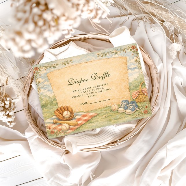 Vintage Baseball Diapper Raffle Enclosure Card (Creator Uploaded)