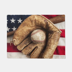 Vintage Baseball Doormat