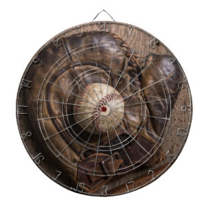 Vintage Baseball Equipment Dartboard