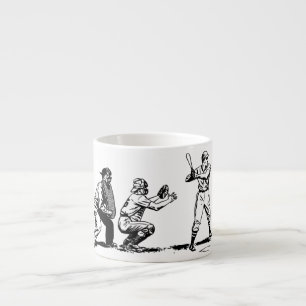 Vintage baseball espresso cup