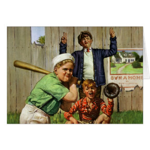 Vintage Baseball Game, Children Boys Sports Player