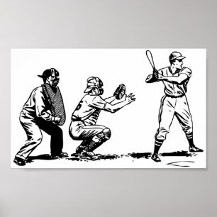 Vintage Baseball Graphic Poster