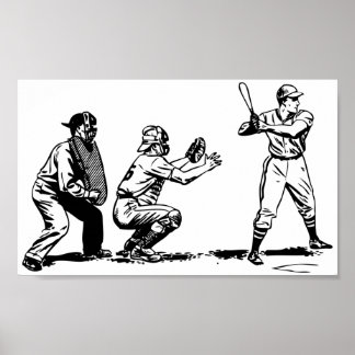 Vintage Baseball Graphic Poster