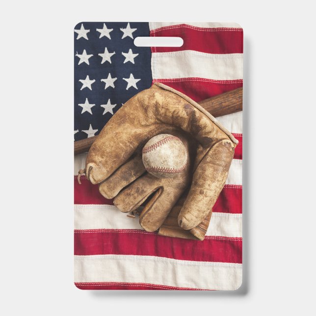 Vintage Baseball ID Badge (Front)