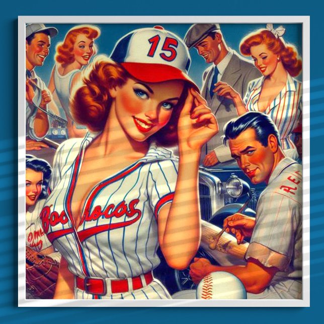 Vintage Baseball Illustration Poster (Creator Uploaded)