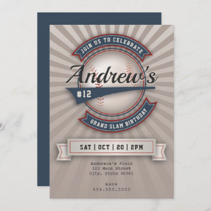 Vintage Baseball Invitation