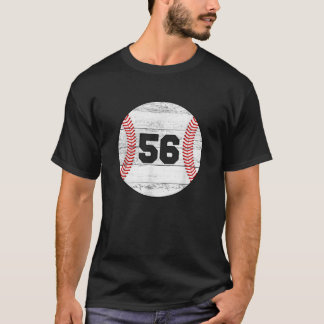 Vintage Baseball Jersey Number 56 T-Shirt