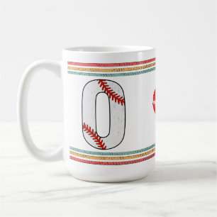Vintage Baseball Letter O Retro Birthday Athlete Coffee Mug