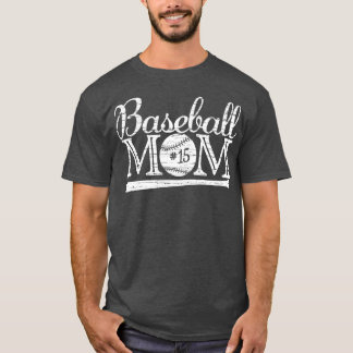 Vintage Baseball Mum 15 Favourite Player Biggest F T-Shirt