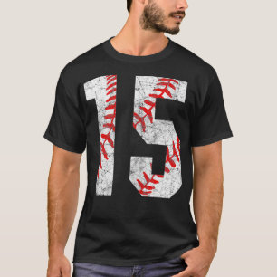 Vintage Baseball Mum 15 Jersey Baseball Favourite  T-Shirt