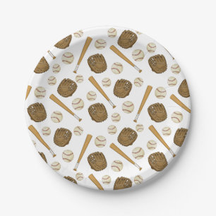 Vintage Baseball Nostalgic Sports Themed Paper Plate