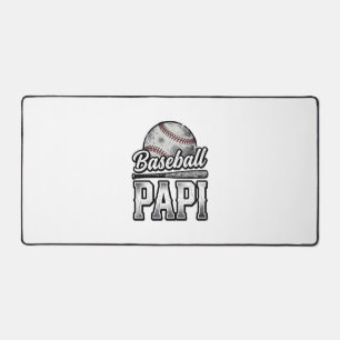 Vintage Baseball Papi Distressed Dad Shirt Design_ Desk Mat