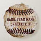 Vintage Baseball Pillows Name, Team Name, Number