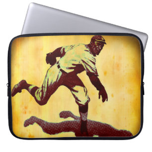 Vintage Baseball Pitcher Laptop Computer Sleeve
