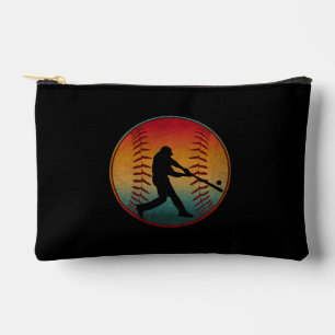 Vintage Baseball Player Accessory Pouch