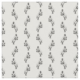 Vintage Baseball Player CUSTOM BG COLOR Fabric