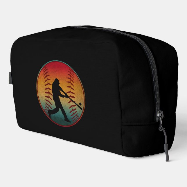 Vintage Baseball Player Dopp Kit (Right Corner)