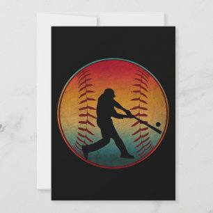 Vintage Baseball Player Invitation