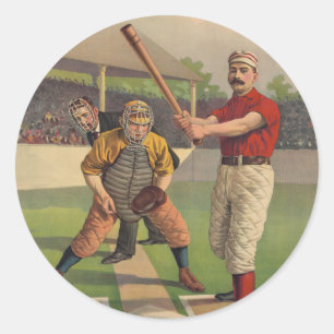Vintage Baseball Poster Sticker