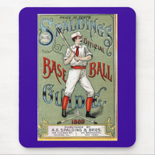 Vintage Baseball Print Mouse Pad