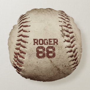 Vintage Baseball  Round Cushion