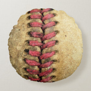 Vintage Baseball Round Cushion