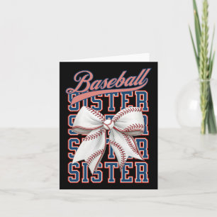 Vintage Baseball Sister Coquette Bow Sport Lover G Card