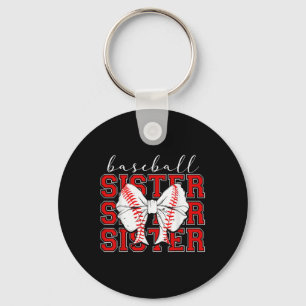 Vintage Baseball Sister Coquette Bow Sport Lover M Key Ring