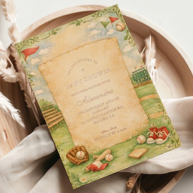 Vintage Baseball Storybook Baby Shower (Creator Uploaded)
