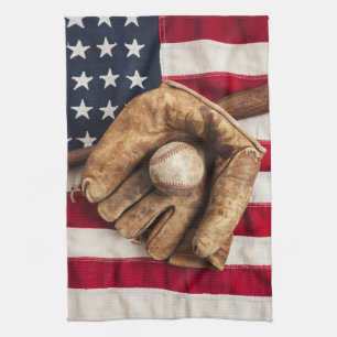 Vintage Baseball Tea Towel
