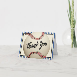 Vintage Baseball Thank You Card
