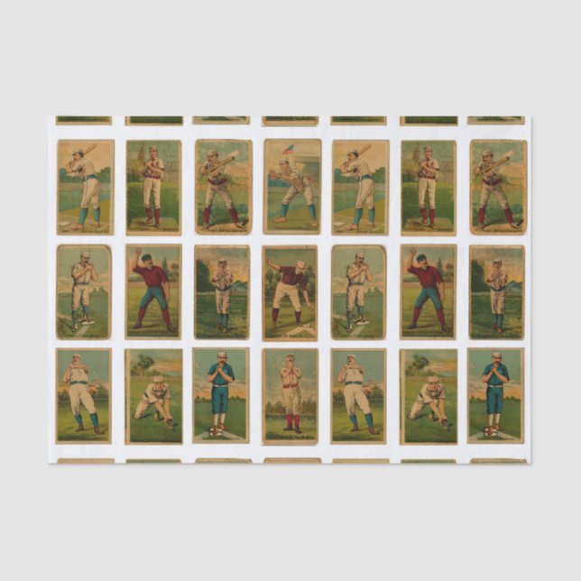 Vintage Baseball Tissue Paper (Front)