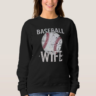 Vintage Baseball Wife Gifts Mother's Day Sports Lo Sweatshirt