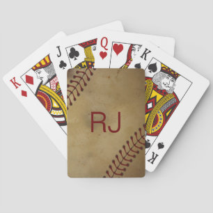 Vintage Baseball with Name Playing Cards