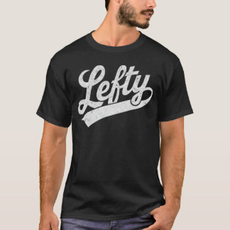 Vintage Baseballee Lefty Left Handed Baseball Play T-Shirt