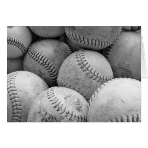 Vintage Baseballs in Black and White