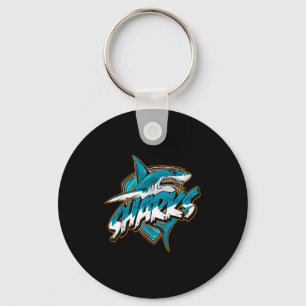 Vintage Basic Animal Funny Shark Retro Cute Meme Key Ring