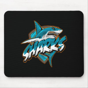 Vintage Basic Animal Funny Shark Retro Cute Meme Mouse Pad