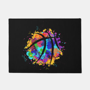 Vintage Basketball Graphic Design Cool Basketball Doormat