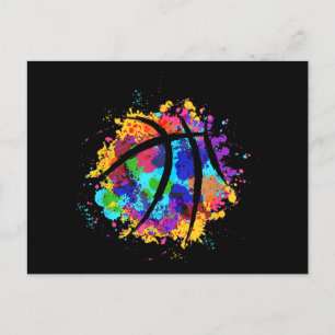 Vintage Basketball Graphic Design Cool Basketball Postcard