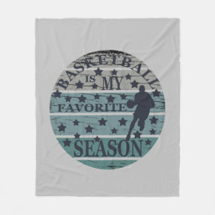 Vintage Basketball is my favourite season  Fleece Blanket