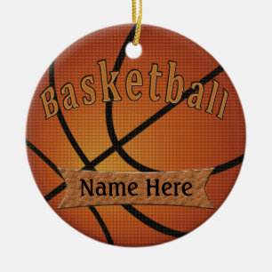 Vintage Basketball Ornament with YOUR NAME