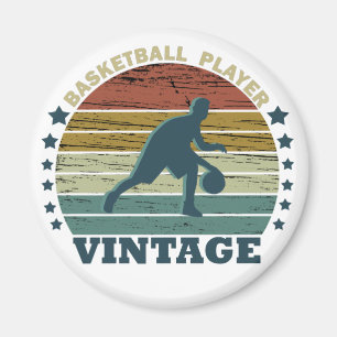 Vintage basketball player magnet